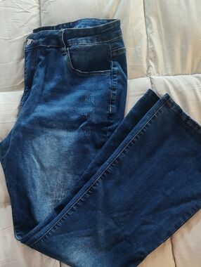Kunmi Women's Blue Slightly Straight Leg Denim Jeans